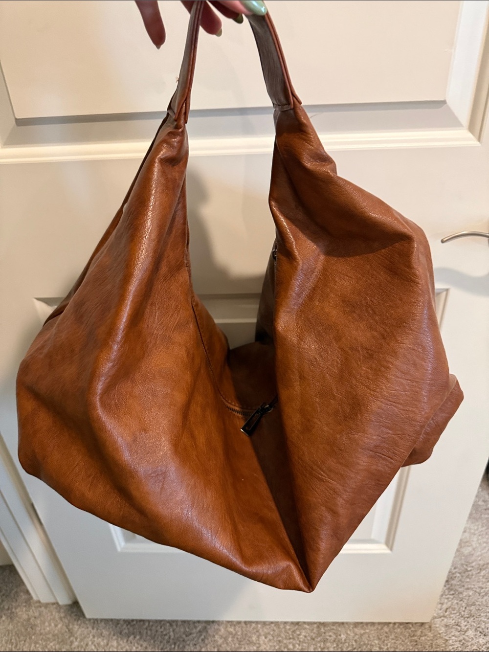 New Classic Black Hobo Bag Cognac Brown - Picture 4 of 5